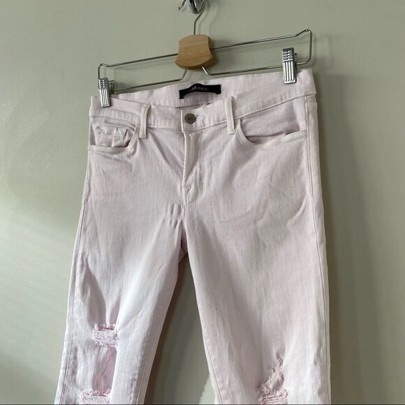JBRAND-CROPPED Orchid Ice Distressed Ankle Mid-Rise Jeans (Size:29) - Picture 6 of 14